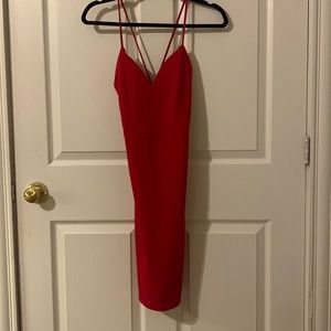 Red small dress with criss cross back size small